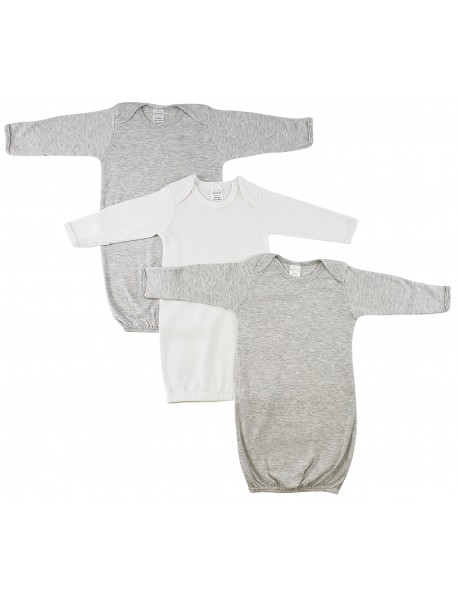 Newborn Baby Girls 3 pc Gown Set