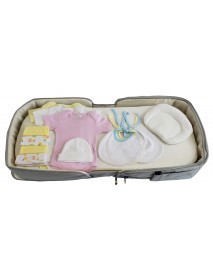 Girls 12 pc Baby Clothing Starter Set with Diaper Bag