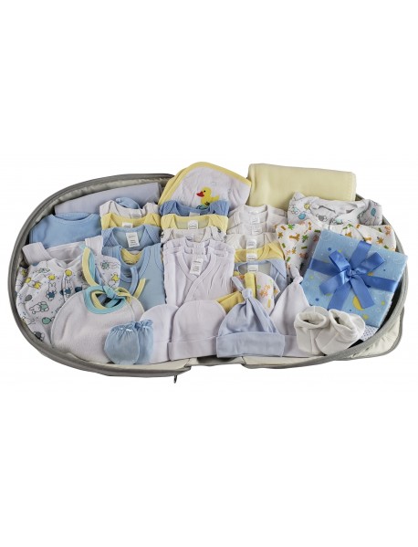 Boys 44 pc Baby Clothing Starter Set with Diaper Bag