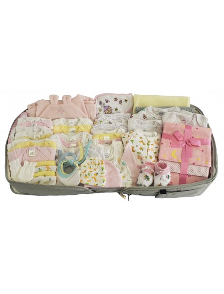 Girls 62 pc Baby Clothing Starter Set with Diaper Bag