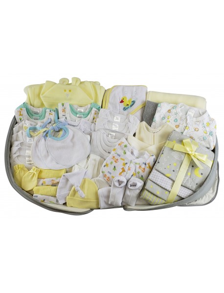 Unisex 62 pc Baby Clothing Starter Set with Diaper Bag