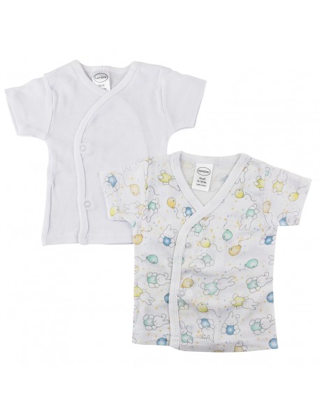 Infant Side Snap Short Sleeve Shirt - 2 Pack