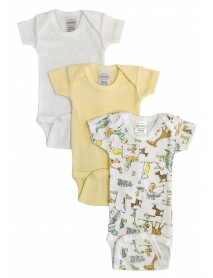 Baby Boy, Baby Girl, Unisex Short Sleeve Onezies Variety (Pack of 3)