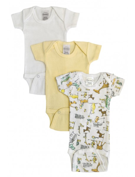 Baby Boy, Baby Girl, Unisex Short Sleeve Onezies Variety (Pack of 3)