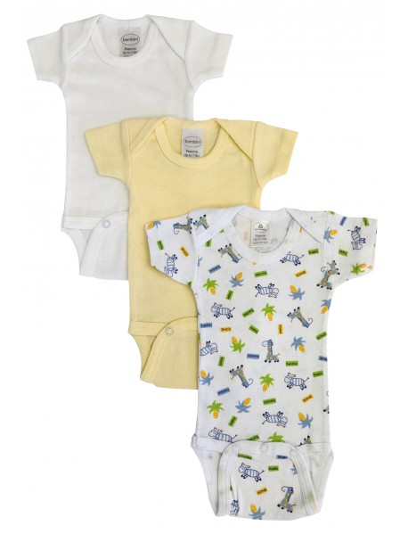 Baby Boy, Baby Girl, Unisex Short Sleeve Onezies Variety (Pack of 3)