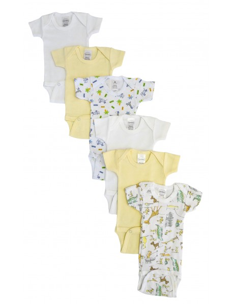 Baby Boy, Baby Girl, Unisex Short Sleeve Onezies Variety (Pack of 6)