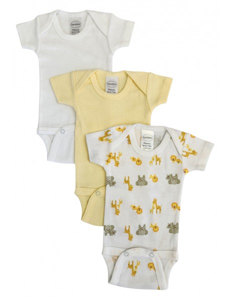 Baby Boy, Baby Girl, Unisex Short Sleeve Onezies Variety (Pack of 3)