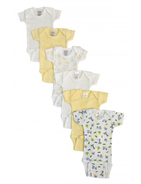 Baby Boy, Baby Girl, Unisex Short Sleeve Onezies Variety (Pack of 6)