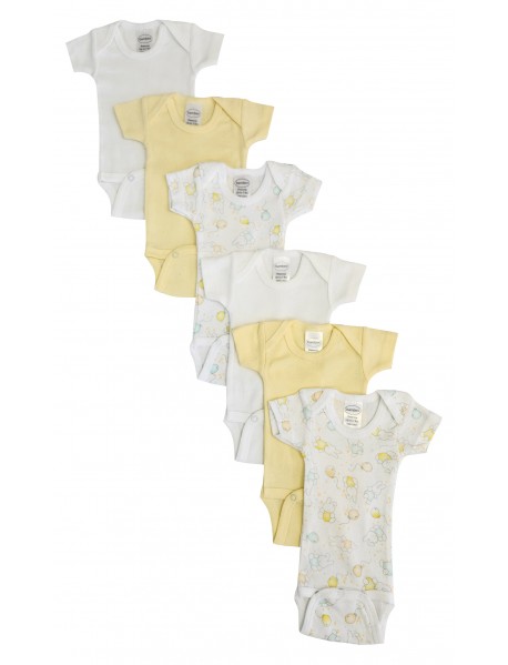 Baby Boy, Baby Girl, Unisex Short Sleeve Onezies Variety (Pack of 6)
