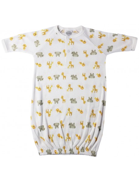 Preemie Baby Boy, Baby Girl, Unisex Printed Gown - 1 Pack