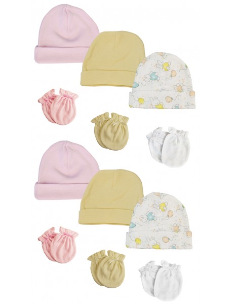 Boys Girls Caps and Mittens (Pack of 12)