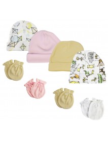 Boys Girls Caps and Mittens (Pack of 8)