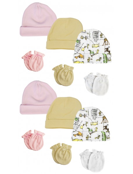 Boys Girls Caps and Mittens (Pack of 12)