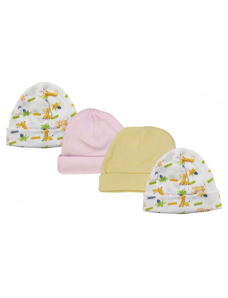 Baby Girl Infant Caps (Pack of 4)