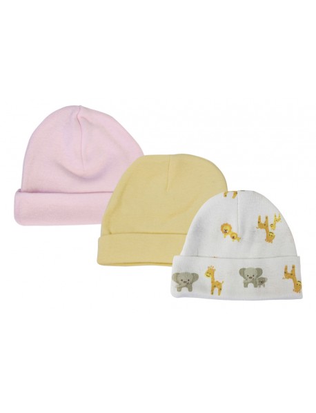 Baby Girls Caps (Pack of 3)