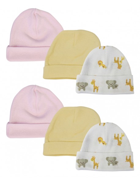 Baby Girls Caps (Pack of 6)