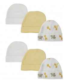 Baby Boy, Baby Girl, Unisex Infant Caps (Pack of 6)