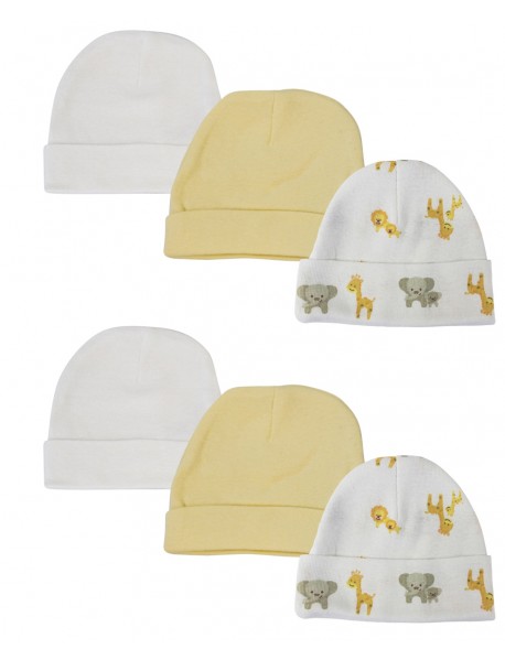 Baby Boy, Baby Girl, Unisex Infant Caps (Pack of 6)