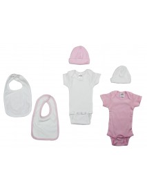 Baby Girl 6 Pc Layette Sets