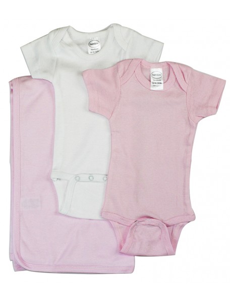 Baby Girl 3 Pc Layette Sets