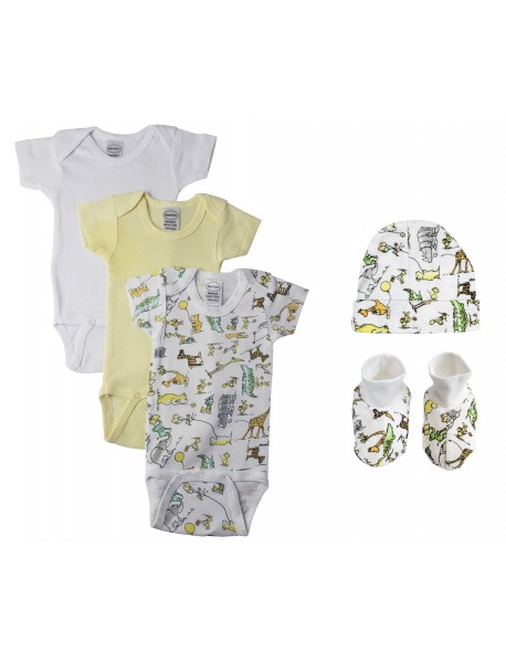 Unisex Baby 5 Pc Bodysuits