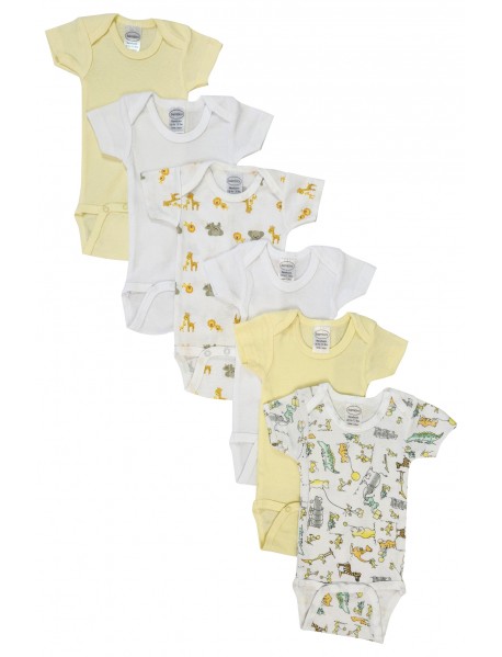 Unisex Baby 6 Pc Bodysuits