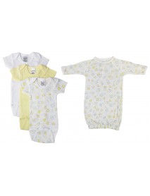 Unisex Baby 4 Pc Layette Sets
