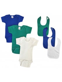 Unisex Baby 6 Pc Onezies