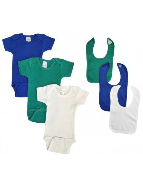 Unisex Baby 6 Pc Onezies