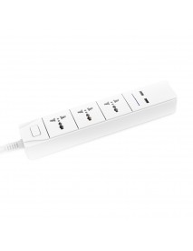 DHEKINGD D801 Smart Wifi APP Contol Power Outlet with Universal 3 Socket 2 USB Charging Station Work with 5V 3.1A 1USB 2.4A Assistant SA/UK/AU/EU/US Plugs