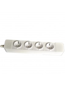 DHEKINGD D500 4 EU Outlets Plug AC Power Charger Wall Socket Plug Power Strip Adapter With Extension Cable Switch Power Outlet