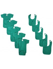 Unisex Baby 10 Pc Onezies and Bibs