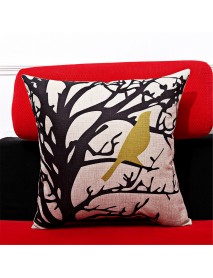 45x45cm Bird Square Pillow Case Cushion Cover Sofa Throw Home Bedroom Decor