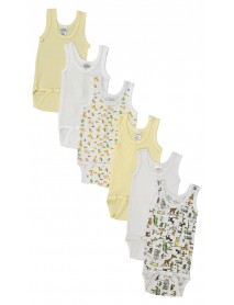 Unisex Baby 6 Pc Onezies and Tank Tops