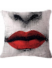 Decorative Polished Pillow Box Cute Cartoon Fornasetti Face Cushion Pad Cover Sofa Home Decoration