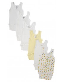 Unisex Baby 6 Pc Onezies and Tank Tops