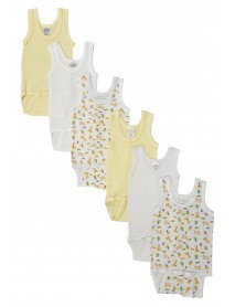 Unisex Baby 6 Pc Onezies and Tank Tops