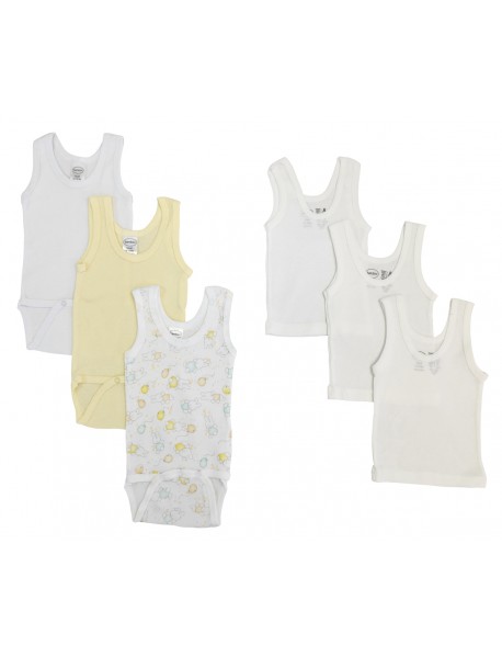 Unisex Baby 6 Pc Onezies and Tank Tops
