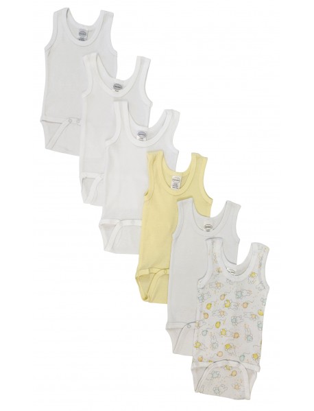 Unisex Baby 6 Pc Onezies and Tank Tops