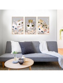 3Pcs/1Set DIY Princess Photo Frame Cat Decoration Paste Ins Wind Wall Sticker