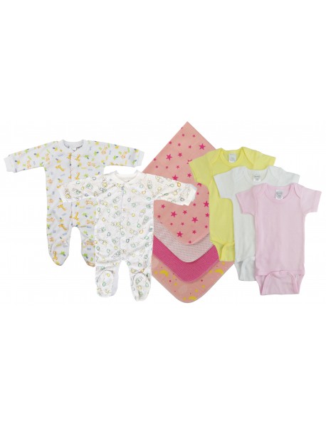 Baby Girls 9 Pc Layette Sets