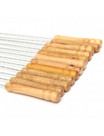 12X Stainless Steel Metal Barbeque Skewer Needle BBQ Kebab Stick Utensil 30cm BBQ Stick Fork