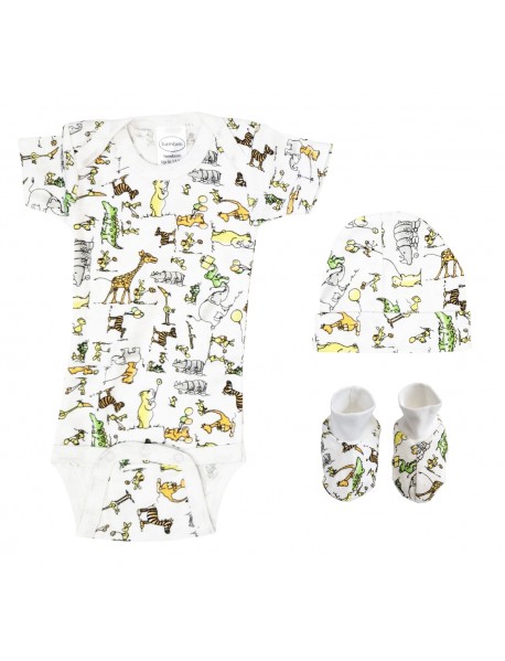 Unisex Newborn Baby 3 Pc Layette Sets