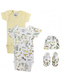 Unisex Newborn Baby 4 Pc Layette Sets
