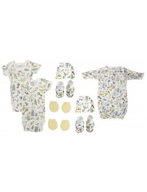 Unisex Newborn Baby 9 Pc Layette Sets