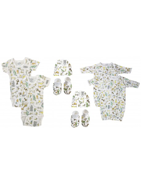 Unisex Newborn Baby 8 Pc Layette Sets