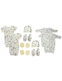 Unisex Newborn Baby 10 Pc Layette Sets