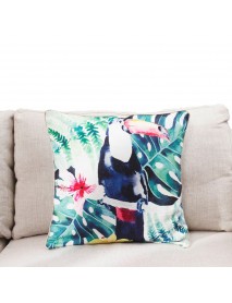 COMO LIVING Tropical Rainforest Hand-painted Pillow Cotton Cushion Flowers Floral Pillow For Sofa Chair