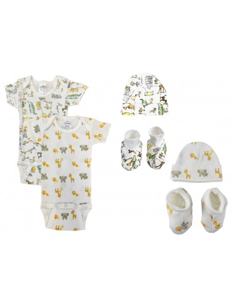Unisex Newborn Baby 6 Pc Layette Sets