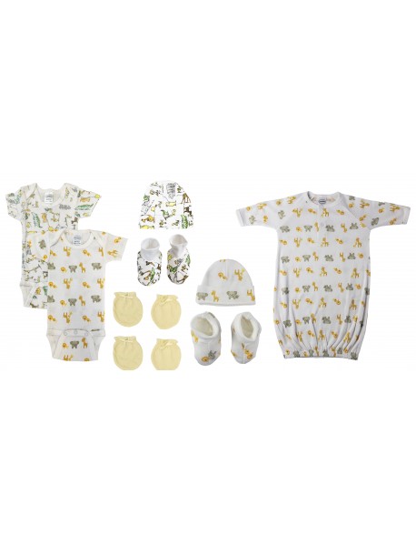 Unisex Newborn Baby 9 Pc Layette Sets